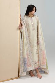 Qalamkar Festive Embroidered Lawn Unstitched 3Pc Suit QFL-01 ELMA