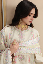 Qalamkar Festive Embroidered Lawn Unstitched 3Pc Suit QFL-01 ELMA