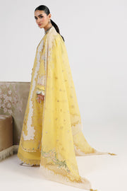 Qalamkar Festive Embroidered Lawn Unstitched 3Pc Suit QFL-05 ZARIA