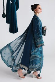 Qalamkar Festive Embroidered Lawn Unstitched 3Pc Suit QFL-07 KAISA