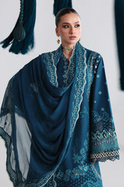 Qalamkar Festive Embroidered Lawn Unstitched 3Pc Suit QFL-07 KAISA
