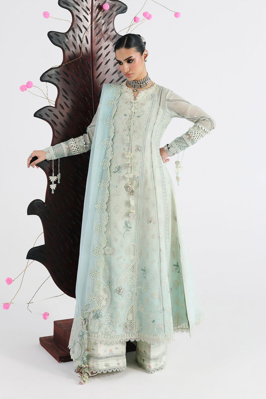 Qalamkar Festive Embroidered Lawn Unstitched 3Pc Suit QFL-08 SABEL