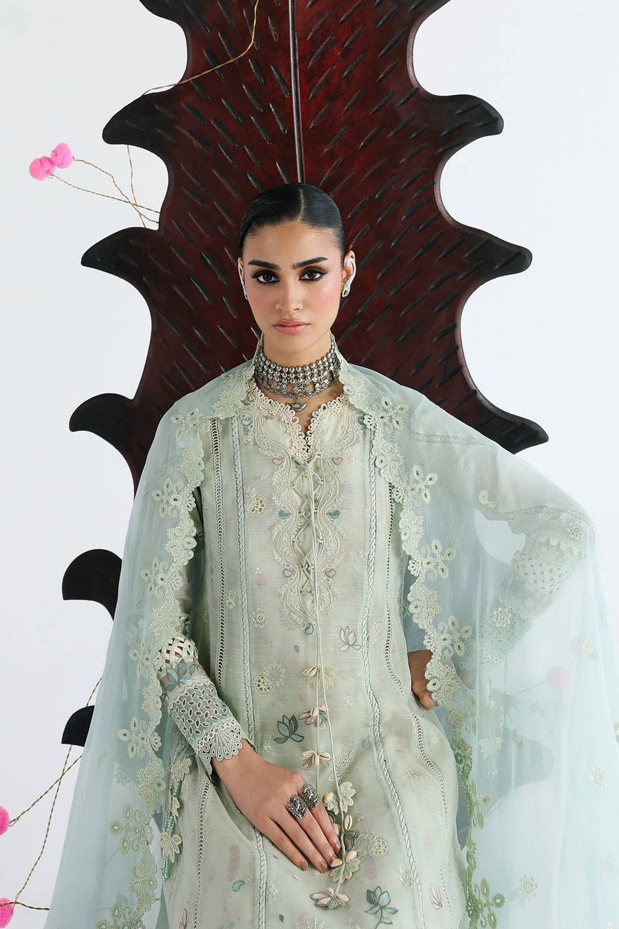Qalamkar Festive Embroidered Lawn Unstitched 3Pc Suit QFL-08 SABEL