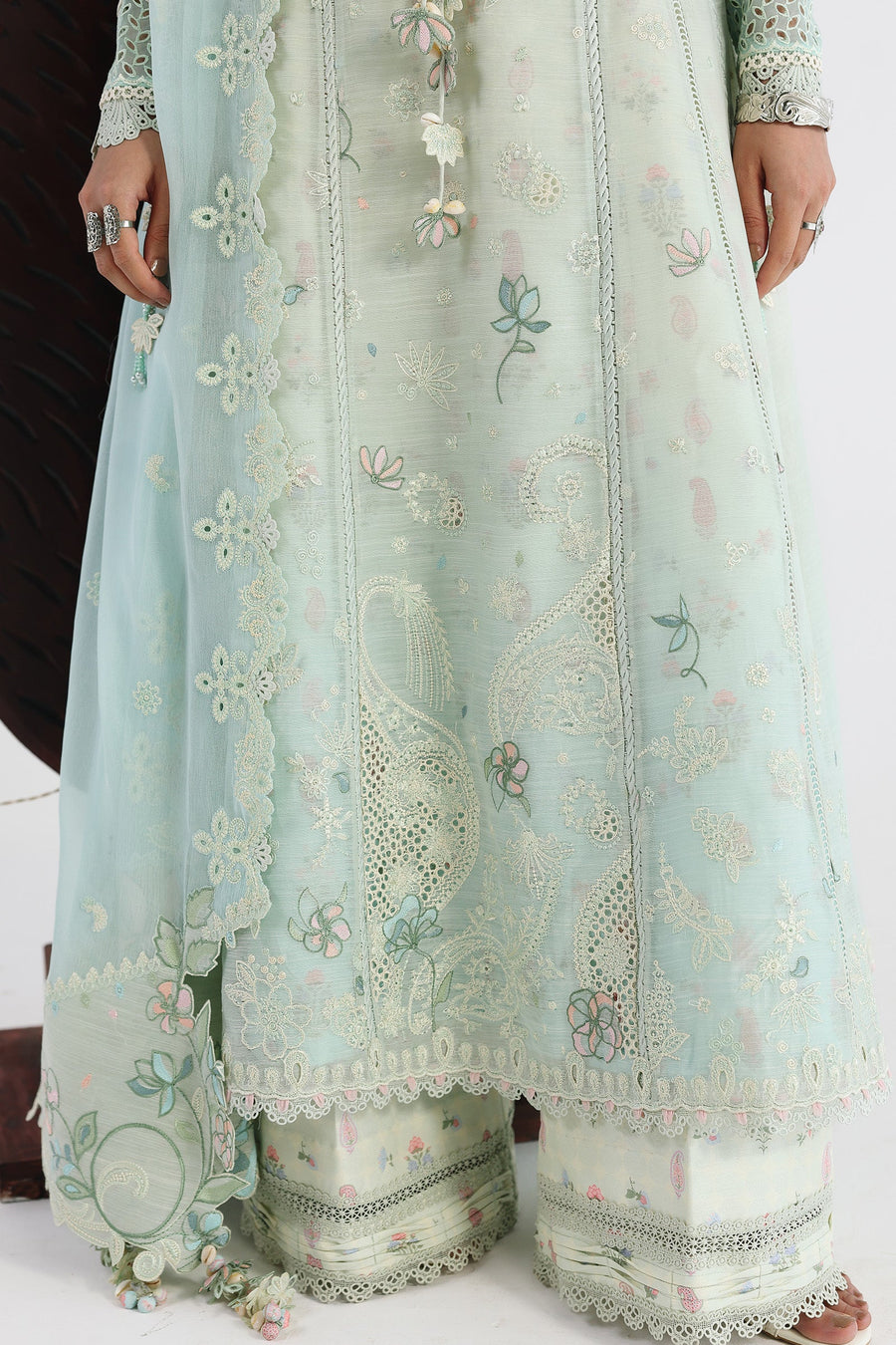 Qalamkar Festive Embroidered Lawn Unstitched 3Pc Suit QFL-08 SABEL