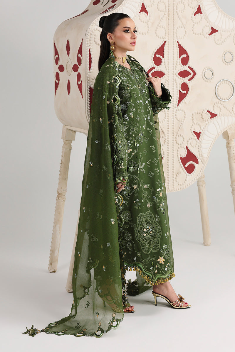 Qalamkar Festive Embroidered Lawn Unstitched 3Pc Suit QFL-09 VESTA