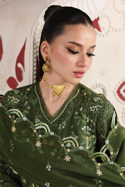 Qalamkar Festive Embroidered Lawn Unstitched 3Pc Suit QFL-09 VESTA