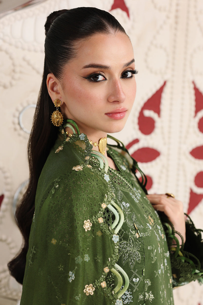 Qalamkar Festive Embroidered Lawn Unstitched 3Pc Suit QFL-09 VESTA