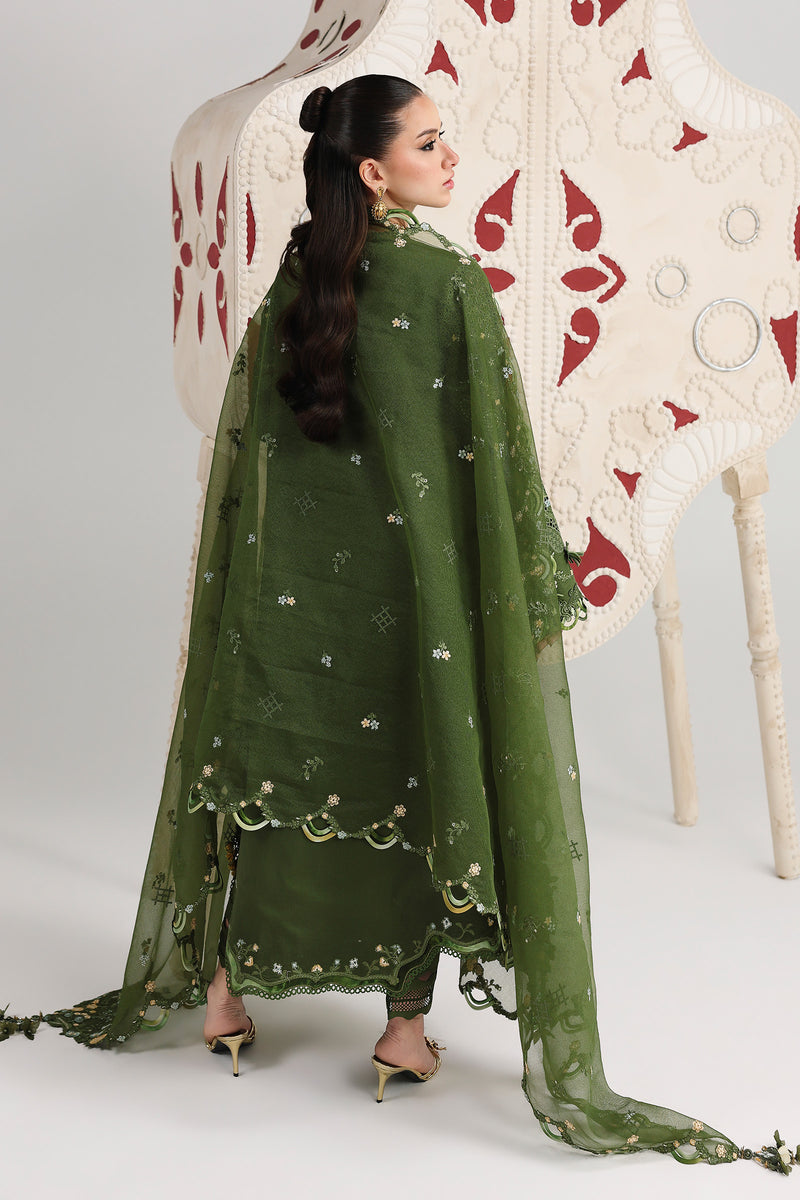Qalamkar Festive Embroidered Lawn Unstitched 3Pc Suit QFL-09 VESTA