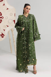 Qalamkar Festive Embroidered Lawn Unstitched 3Pc Suit QFL-09 VESTA