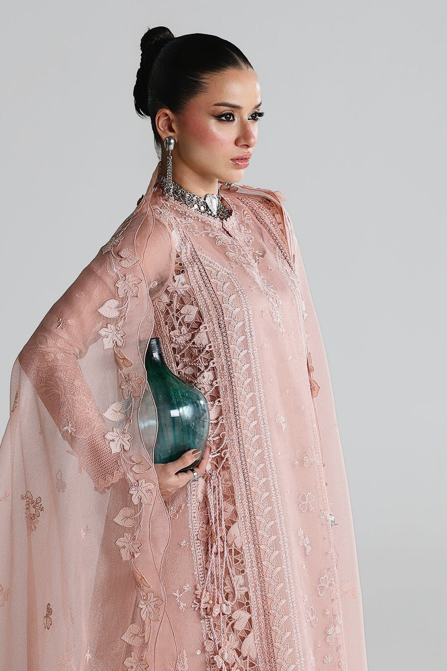 Qalamkar Festive Embroidered Lawn Unstitched 3Pc Suit QFL-11 JINA
