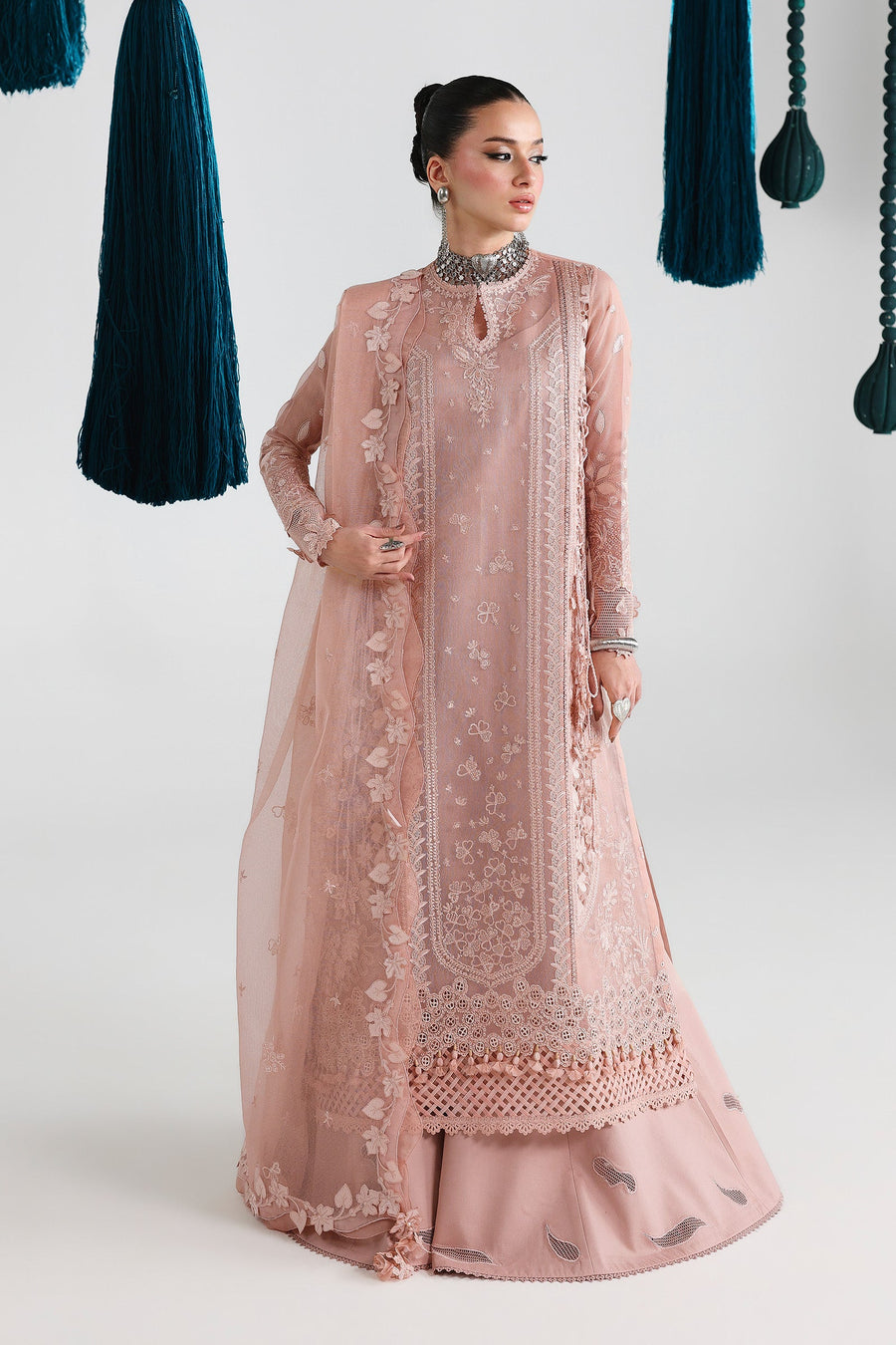 Qalamkar Festive Embroidered Lawn Unstitched 3Pc Suit QFL-11 JINA