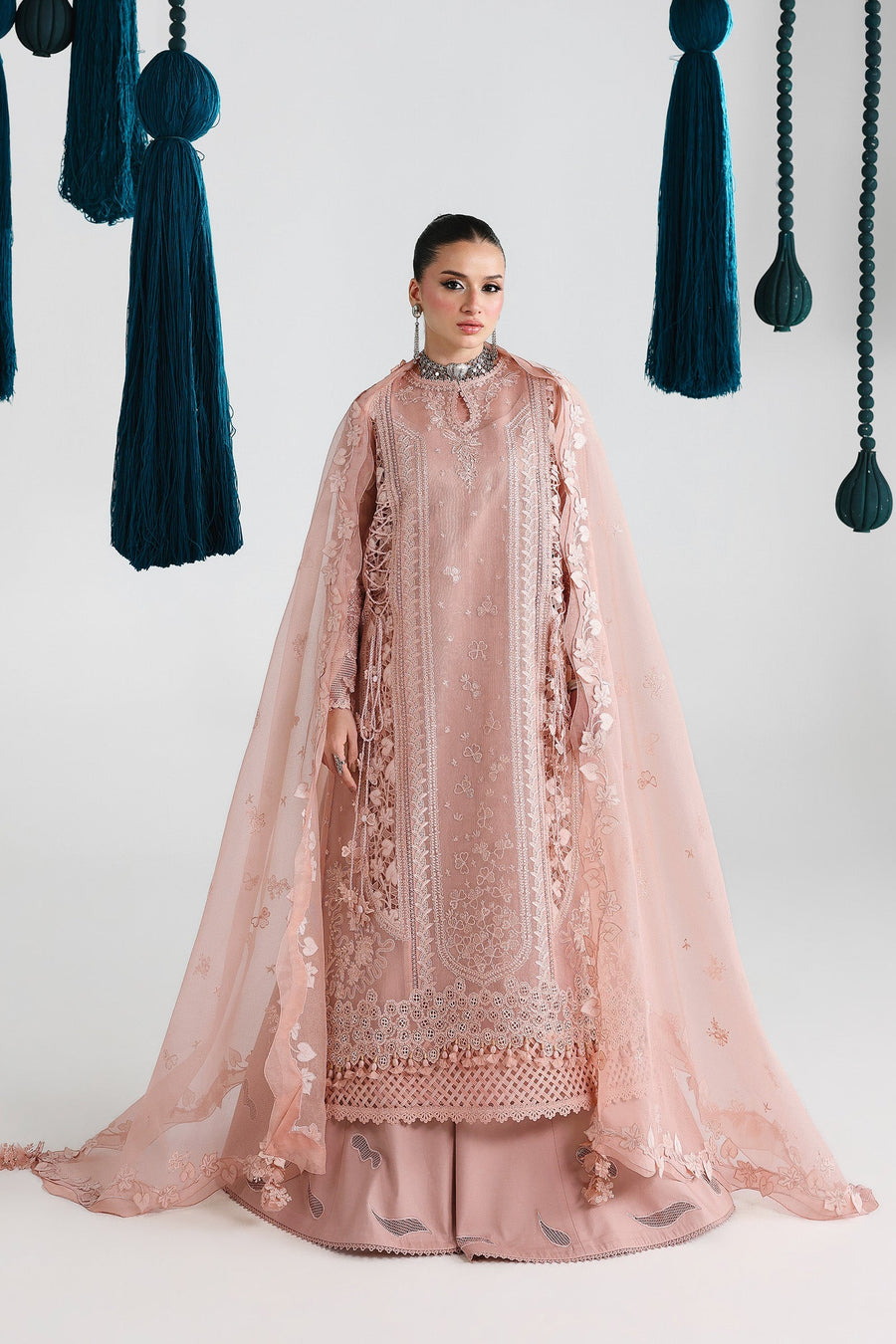 Qalamkar Festive Embroidered Lawn Unstitched 3Pc Suit QFL-11 JINA
