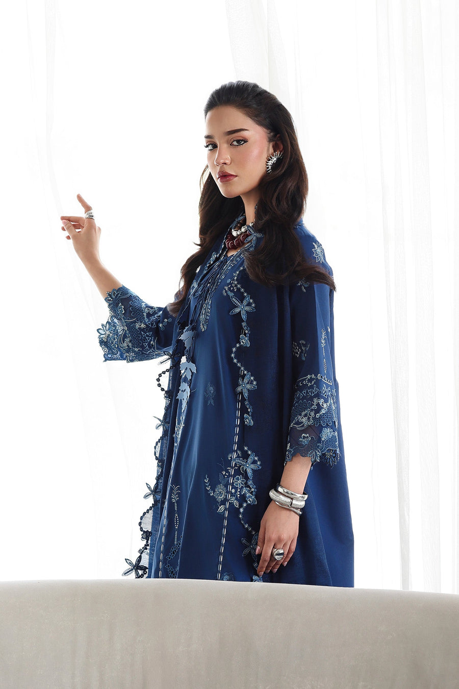 Qalamkar Qline Embroidered Lawn Unstitched 3Pc Suit QKL-01 SORAI