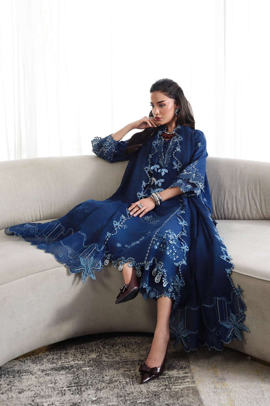 Qalamkar Qline Embroidered Lawn Unstitched 3Pc Suit QKL-01 SORAI