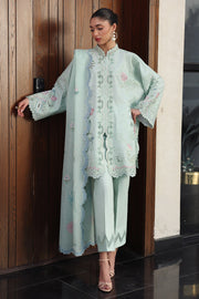 Qalamkar Qline Embroidered Lawn Unstitched 3Pc Suit QKL-07 LEYA
