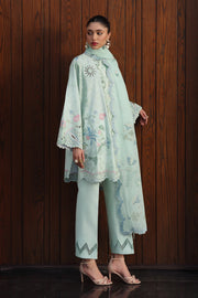 Qalamkar Qline Embroidered Lawn Unstitched 3Pc Suit QKL-07 LEYA
