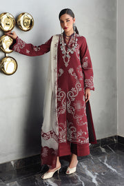 Qalamkar Qline Embroidered Lawn Unstitched 3Pc Suit QKL-08 NISA