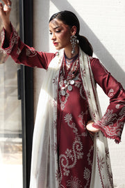 Qalamkar Qline Embroidered Lawn Unstitched 3Pc Suit QKL-08 NISA