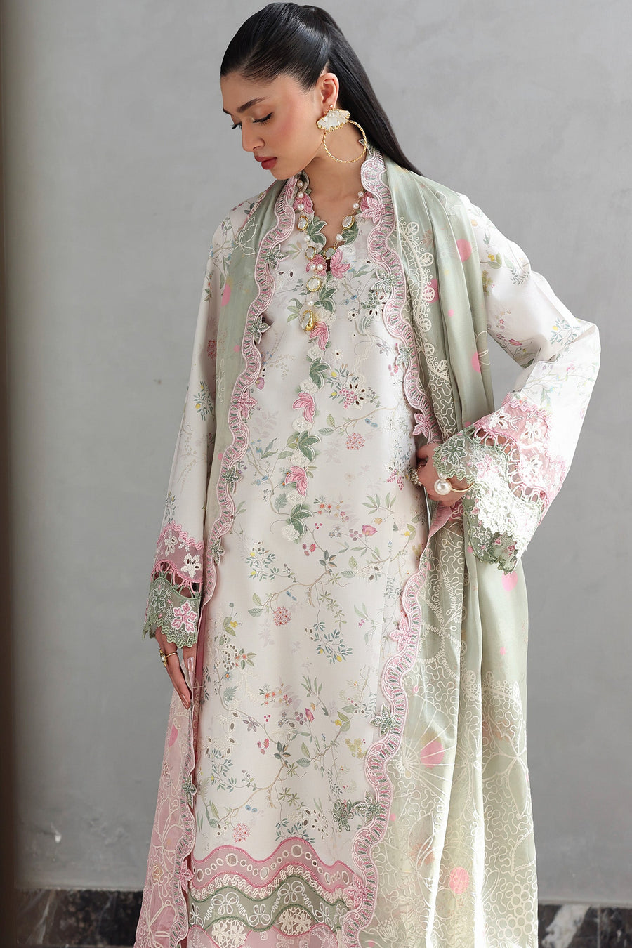 Qalamkar Qline Embroidered Lawn Unstitched 3Pc Suit QKL-09 SIAA