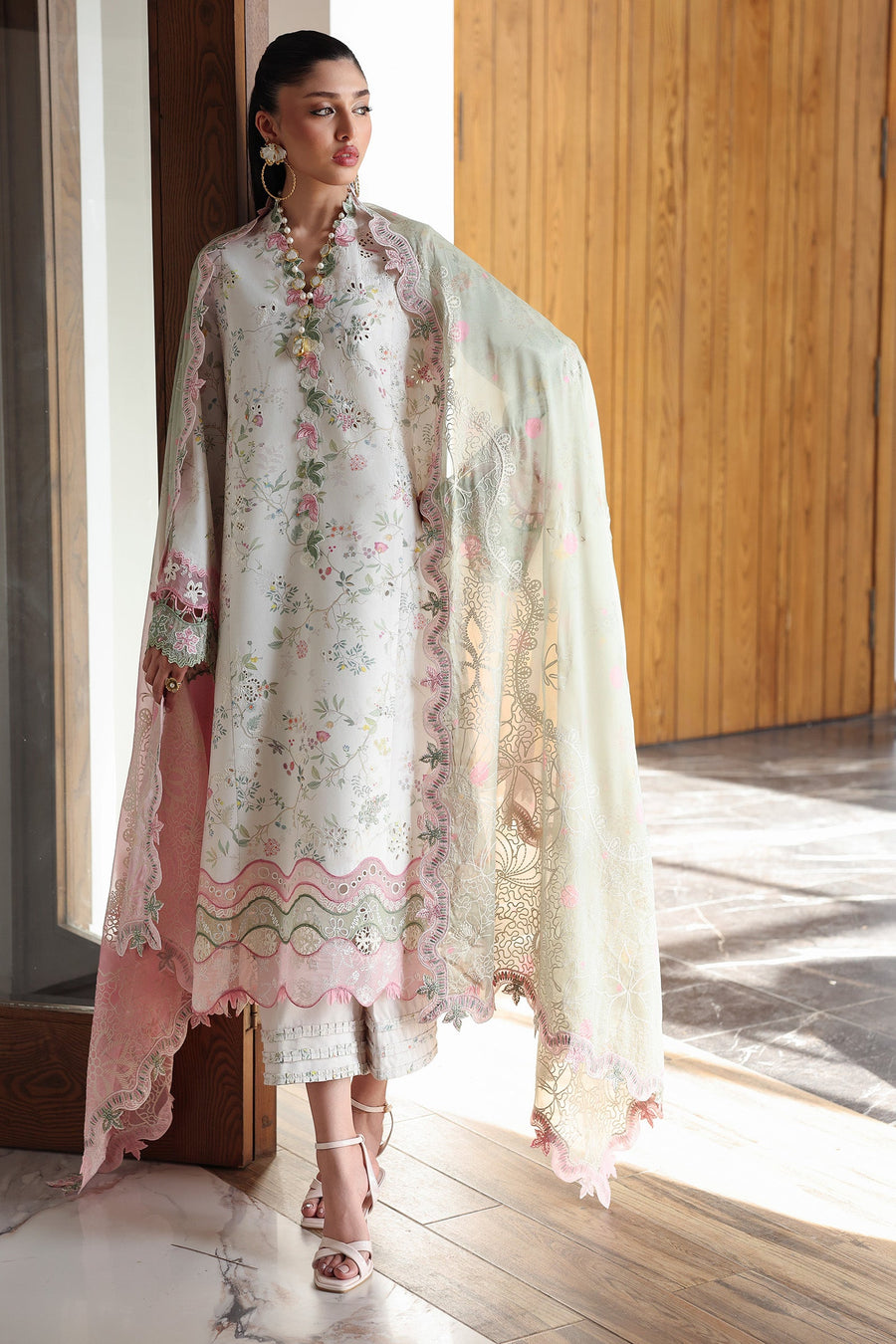 Qalamkar Qline Embroidered Lawn Unstitched 3Pc Suit QKL-09 SIAA