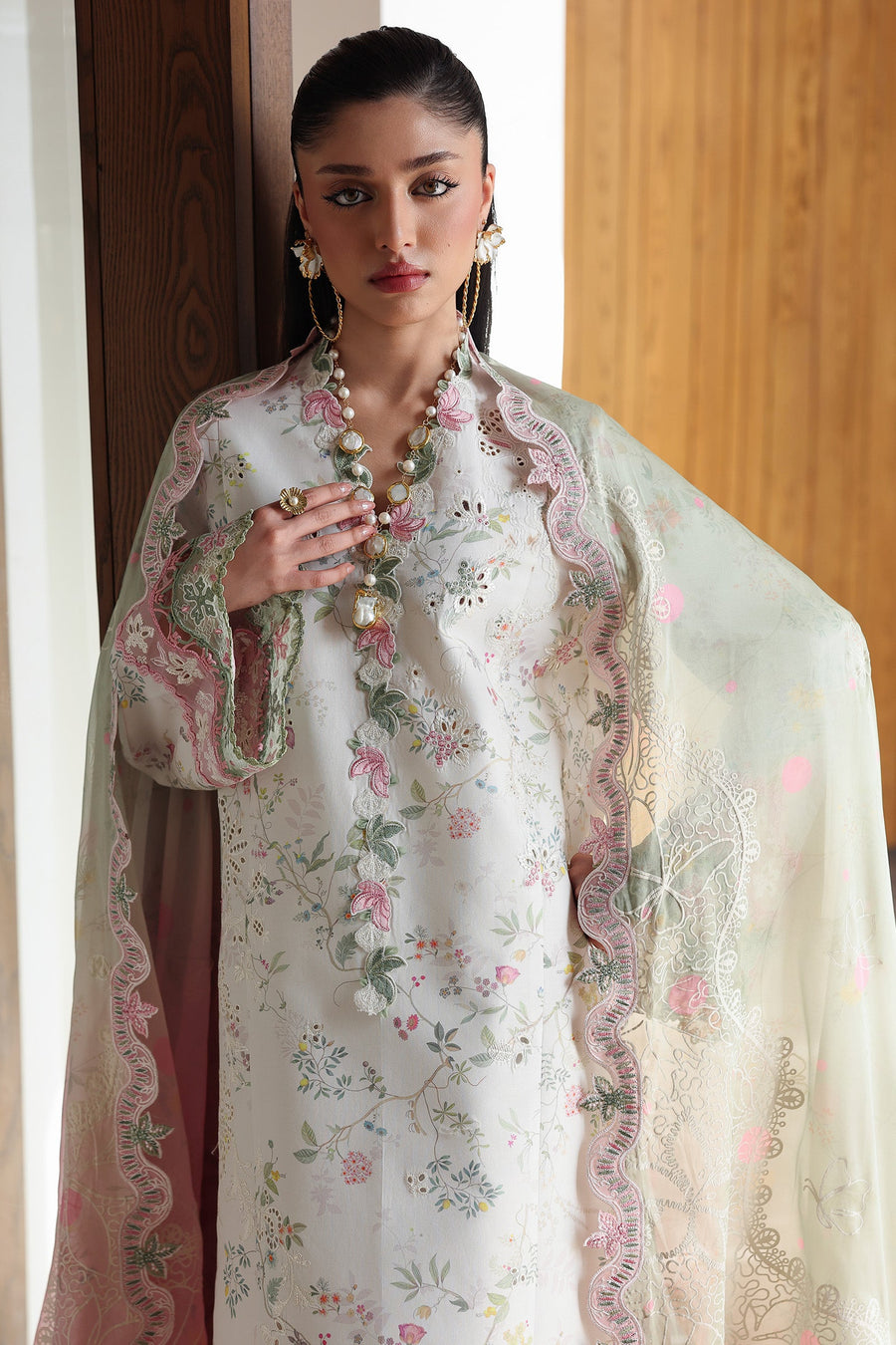 Qalamkar Qline Embroidered Lawn Unstitched 3Pc Suit QKL-09 SIAA