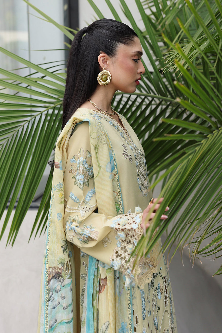 Qalamkar Qline Embroidered Lawn Unstitched 3Pc Suit QKL-11 MEIRA
