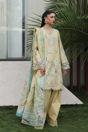 Qalamkar Qline Embroidered Lawn Unstitched 3Pc Suit QKL-11 MEIRA