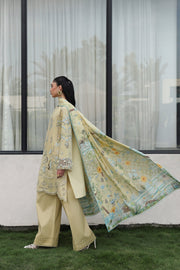 Qalamkar Qline Embroidered Lawn Unstitched 3Pc Suit QKL-11 MEIRA
