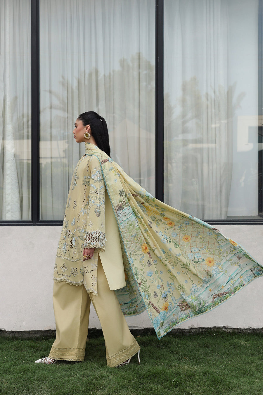 Qalamkar Qline Embroidered Lawn Unstitched 3Pc Suit QKL-11 MEIRA