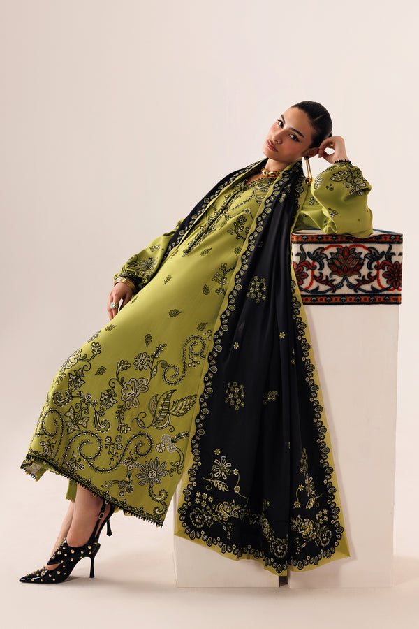 Qalamkar Qline Embroidered Linen Unstitched 3Pc Suit QLW-01 AMARAH