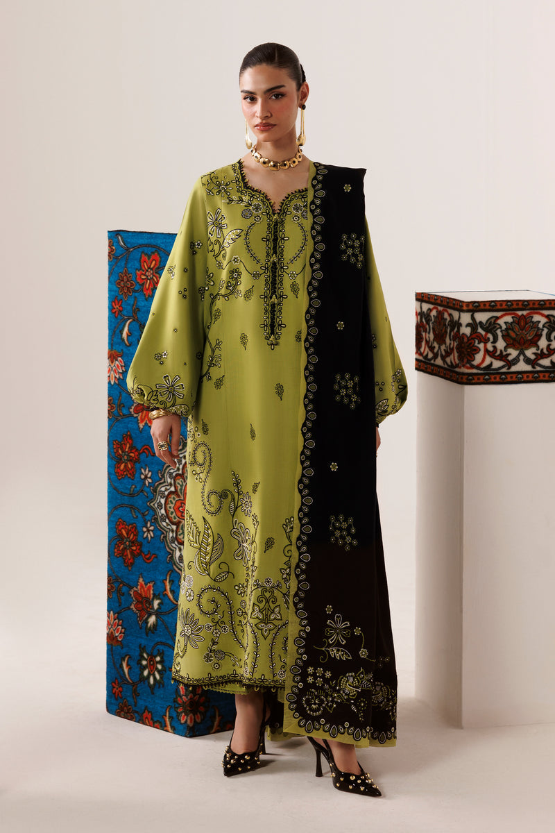 Qalamkar Qline Embroidered Linen Unstitched 3Pc Suit QLW-01 AMARAH