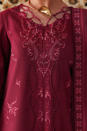 Qalamkar Qline Embroidered Linen Unstitched 3Pc Suit QLW-02 ALEENA