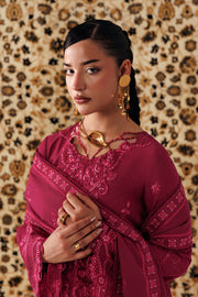 Qalamkar Qline Embroidered Linen Unstitched 3Pc Suit QLW-02 ALEENA
