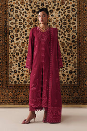 Qalamkar Qline Embroidered Linen Unstitched 3Pc Suit QLW-02 ALEENA