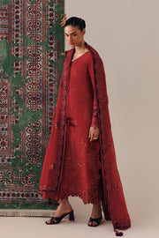 Qalamkar Qline Embroidered Linen Unstitched 3Pc Suit QLW-03 ZAIRA
