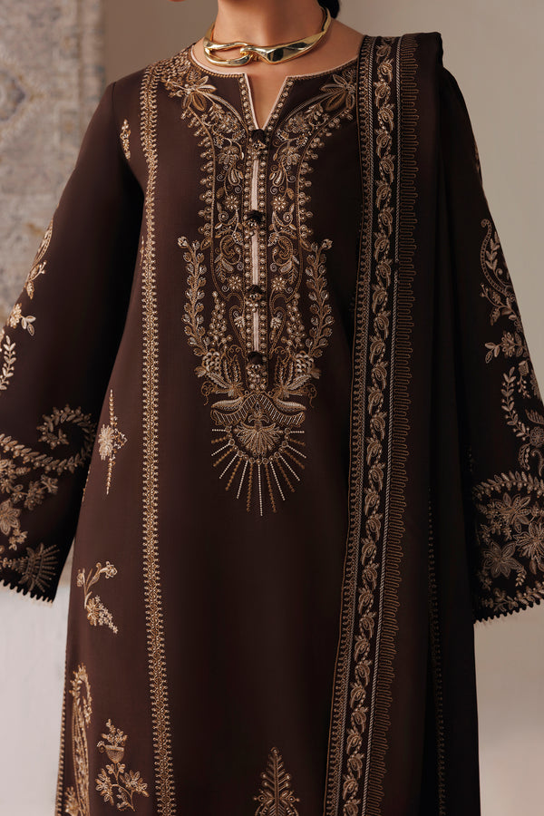Qalamkar Qline Embroidered Linen Unstitched 3Pc Suit QLW-04 SHAHEEN