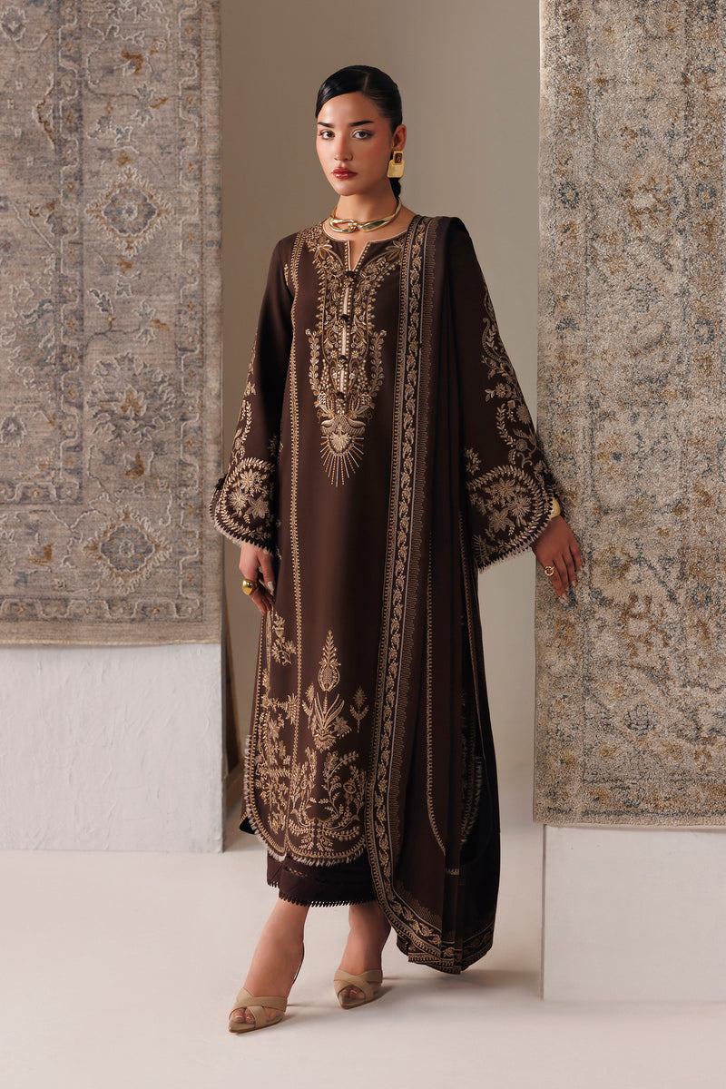 Qalamkar Qline Embroidered Linen Unstitched 3Pc Suit QLW-04 SHAHEEN