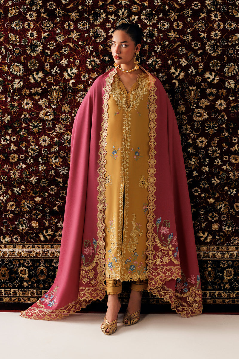 Qalamkar Qline Embroidered Linen Unstitched 3Pc Suit QLW-06 NYRA
