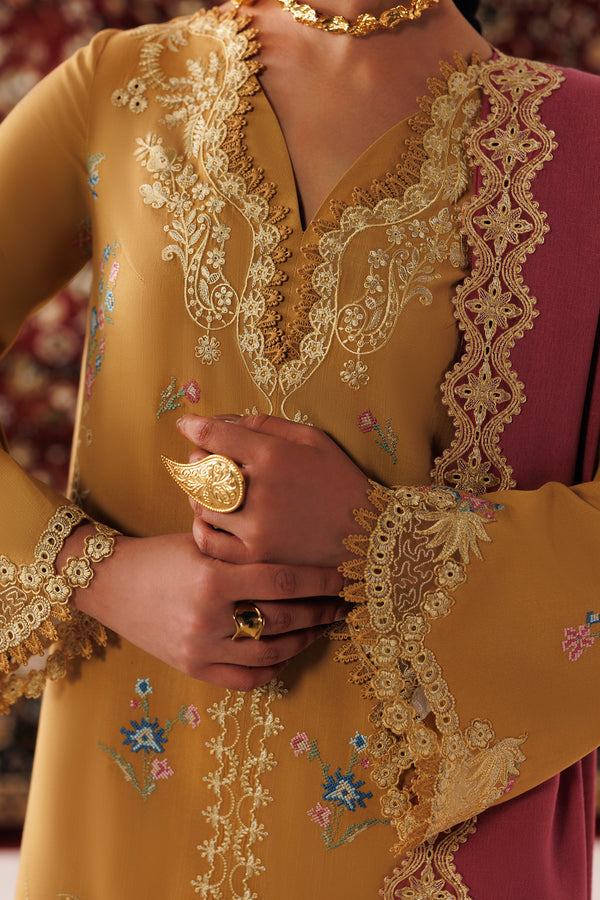 Qalamkar Qline Embroidered Linen Unstitched 3Pc Suit QLW-06 NYRA