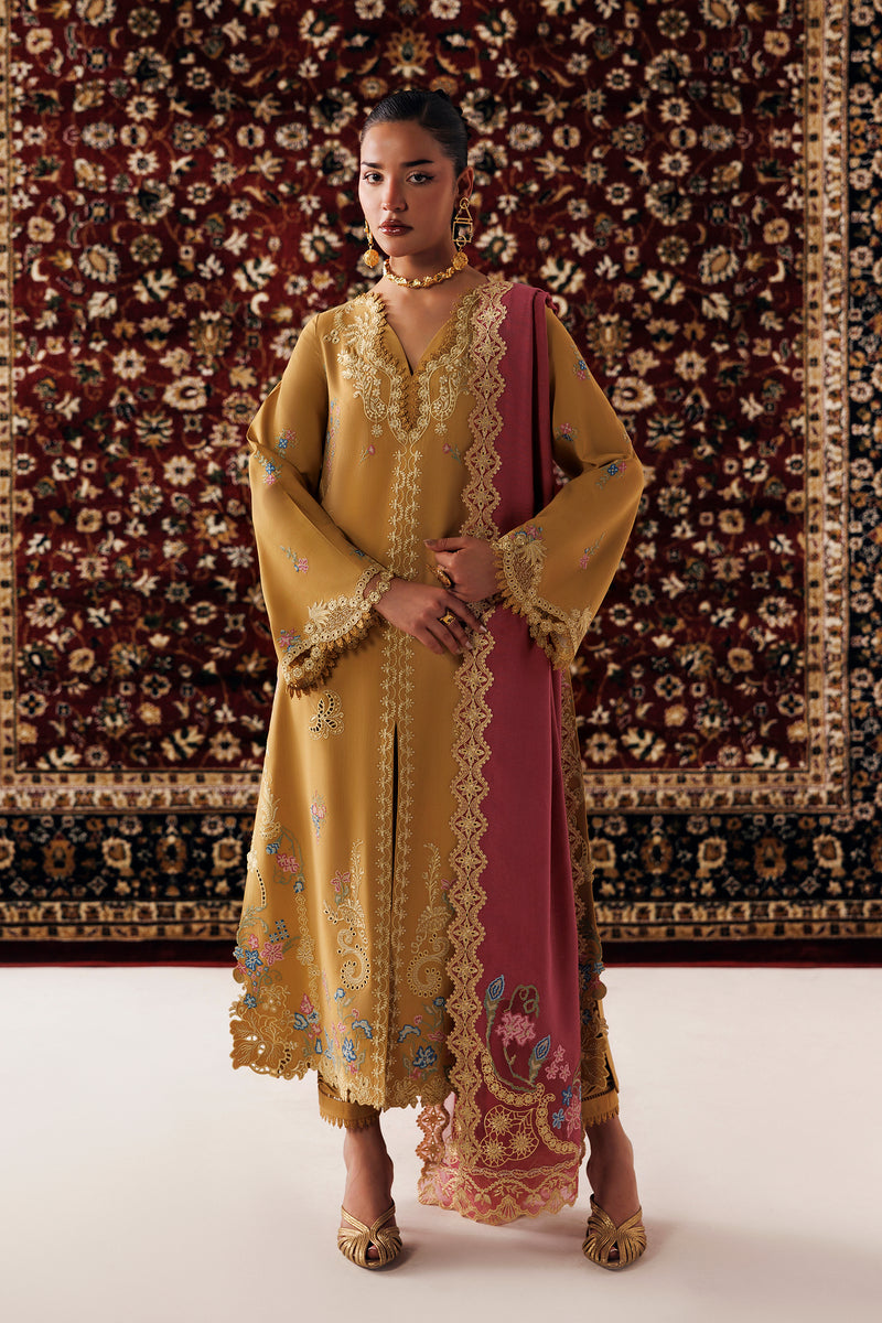 Qalamkar Qline Embroidered Linen Unstitched 3Pc Suit QLW-06 NYRA
