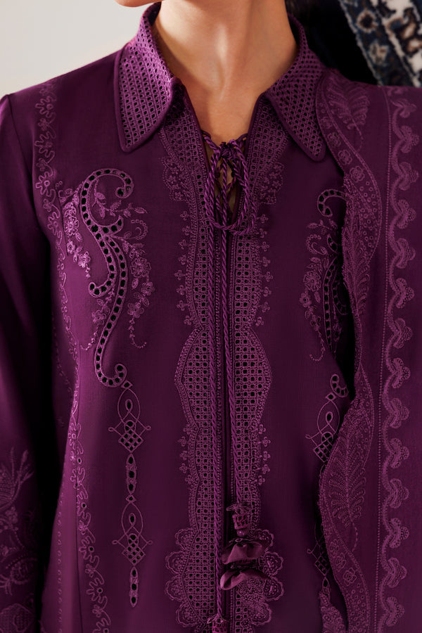 Qalamkar Qline Embroidered Linen Unstitched 3Pc Suit QLW-07 MAHEEN