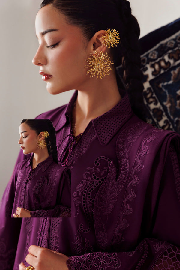 Qalamkar Qline Embroidered Linen Unstitched 3Pc Suit QLW-07 MAHEEN