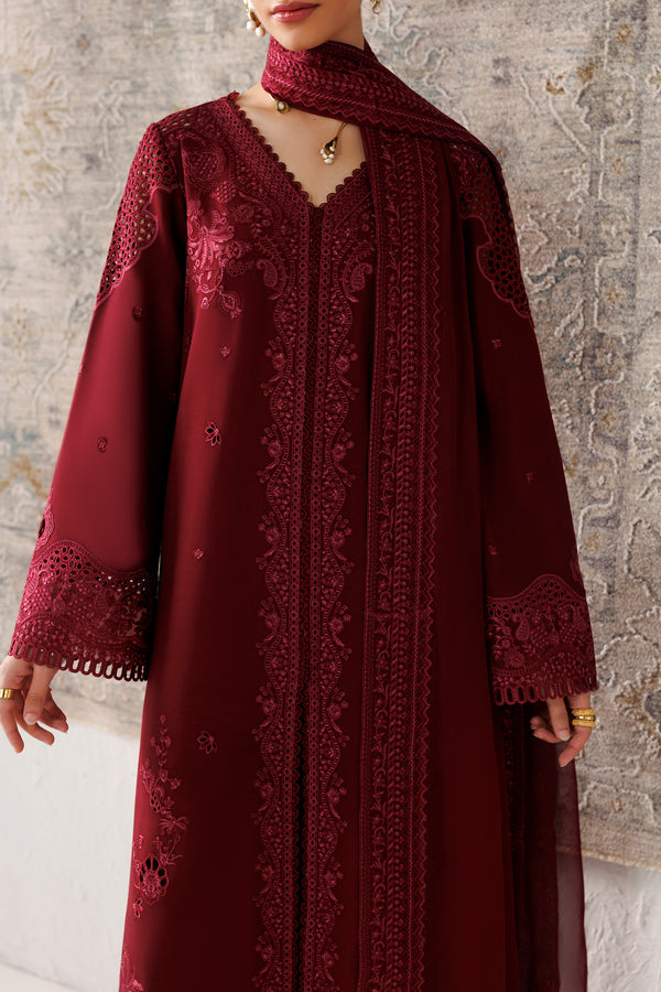 Qalamkar Qline Embroidered Linen Unstitched 3Pc Suit QLW-08 NEIRAH