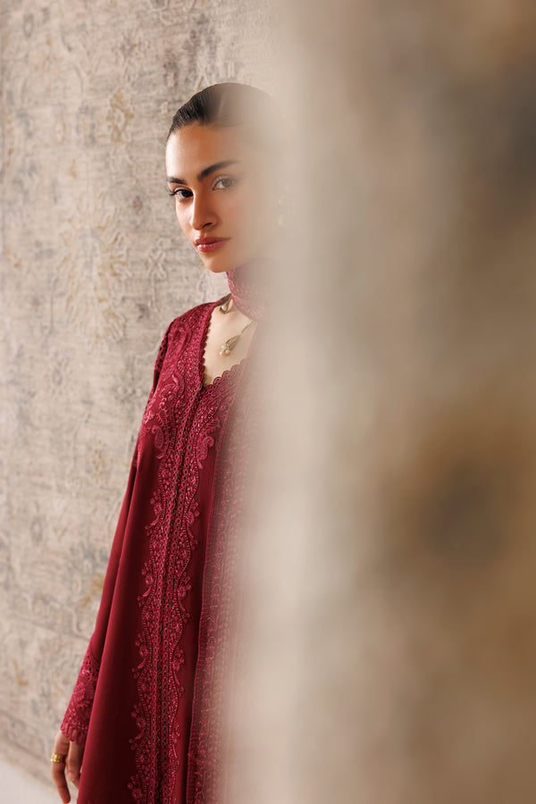 Qalamkar Qline Embroidered Linen Unstitched 3Pc Suit QLW-08 NEIRAH
