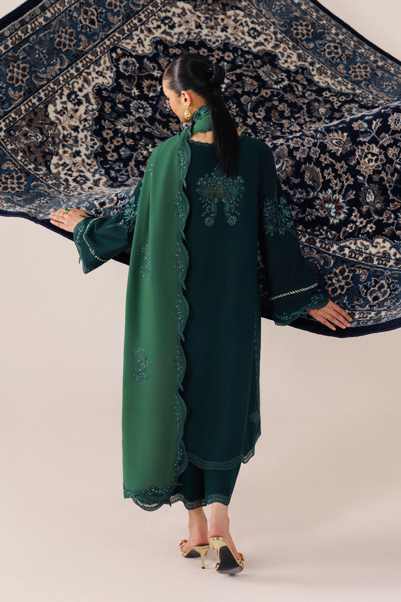 Qalamkar Qline Embroidered Linen Unstitched 3Pc Suit QLW-09 ROMA
