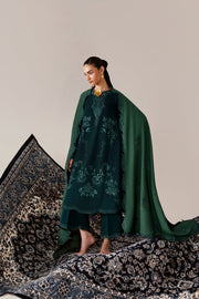 Qalamkar Qline Embroidered Linen Unstitched 3Pc Suit QLW-09 ROMA