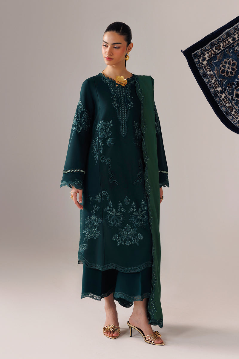 Qalamkar Qline Embroidered Linen Unstitched 3Pc Suit QLW-09 ROMA