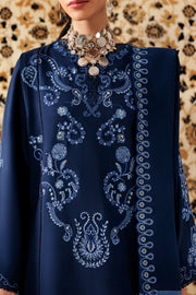 Qalamkar Qline Embroidered Linen Unstitched 3Pc Suit QLW-10 SERAN