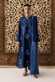 Qalamkar Qline Embroidered Linen Unstitched 3Pc Suit QLW-10 SERAN