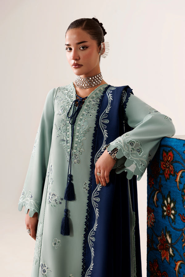 Qalamkar Qline Embroidered Linen Unstitched 3Pc Suit QLW-11 TALIYA